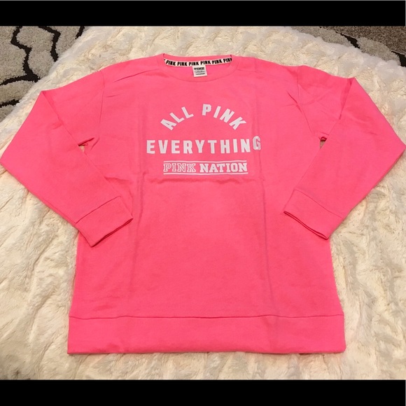PINK Victoria's Secret Tops - NEW!!! PINK VICTORIAS SECRET PINK NATION CREW NECK